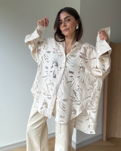 Koszula Aura azure oversize