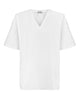 Biały t-shirt v neck Cheer premium long oversize