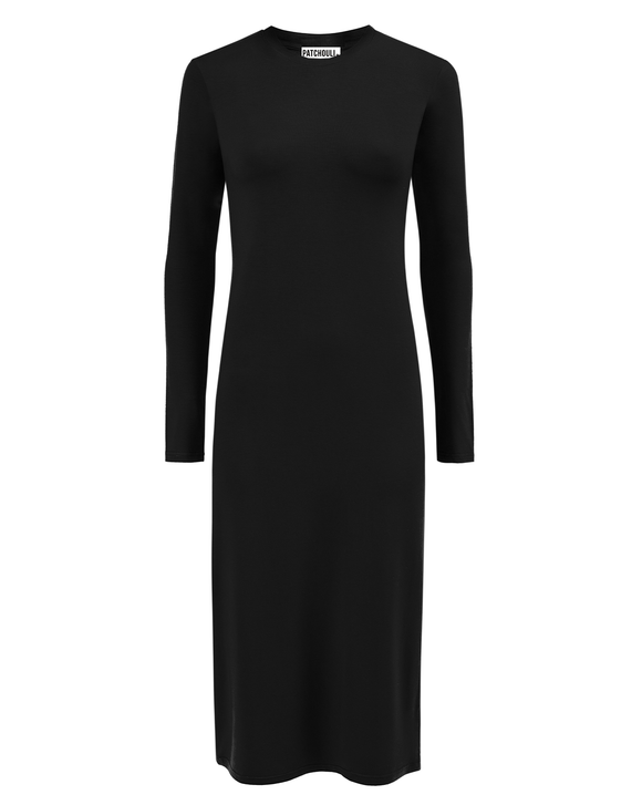 czarna sukienka z wiskozy