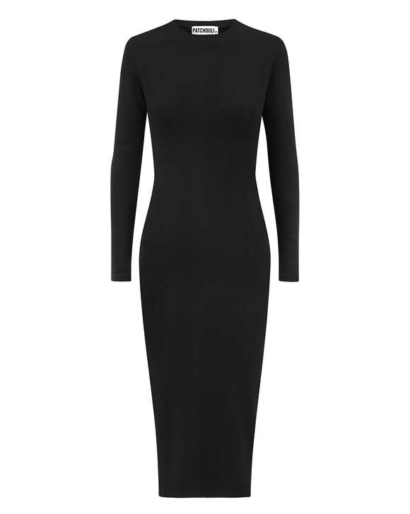 Seksowna sukienka w kolorze czarnym z bawełny organicznej